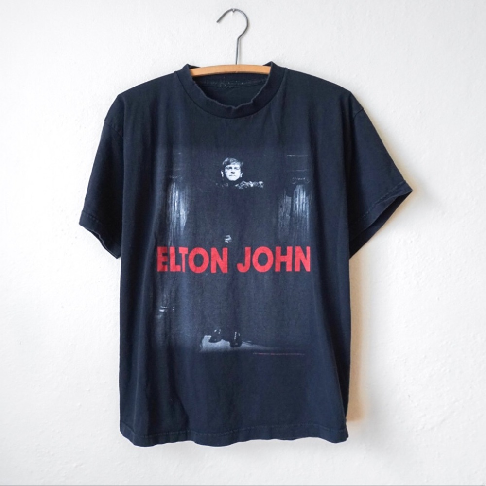 Vintage Elton John 1997 Graphic Band Tee Shirt